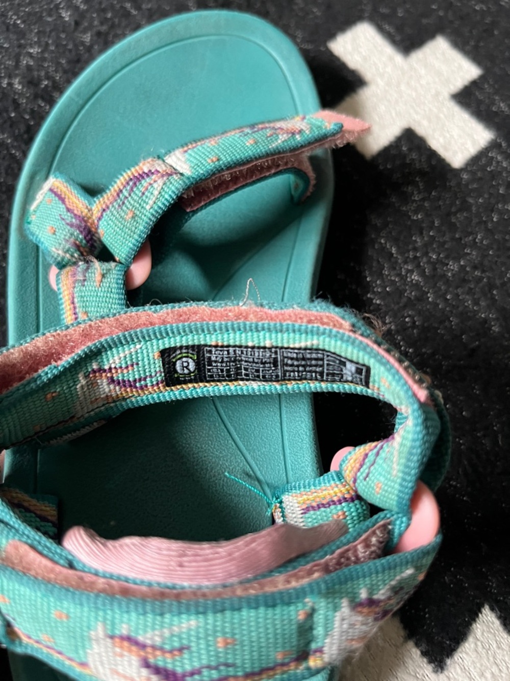 Teva Teal Unicorn Sandals Size 13 - Picture 5 of 5